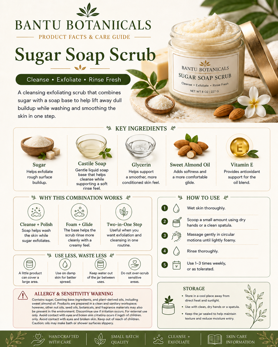 Sugar Soap Scrub brochure preview
